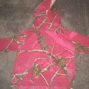 Real tree pink camp hoodie